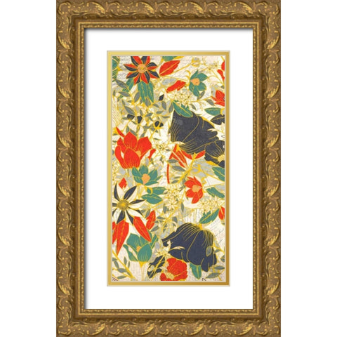 Carte Postale Blooms Henna 2 Gold Ornate Wood Framed Art Print with Double Matting by Allen, Kimberly