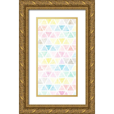 Shades of Spring 1 Gold Ornate Wood Framed Art Print with Double Matting by Allen, Kimberly