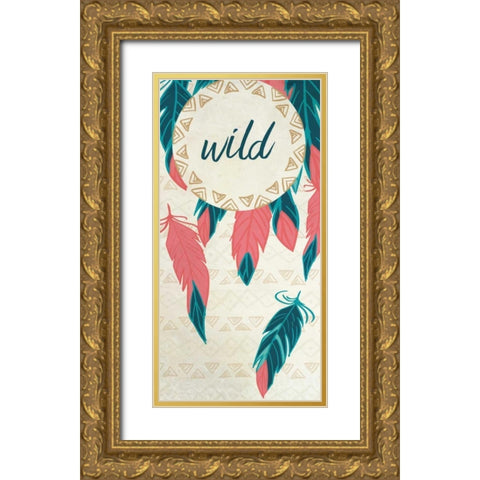 Wild and Free 1 Gold Ornate Wood Framed Art Print with Double Matting by Allen, Kimberly