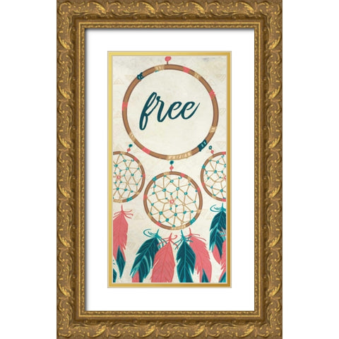 Wild and Free 2 Gold Ornate Wood Framed Art Print with Double Matting by Allen, Kimberly