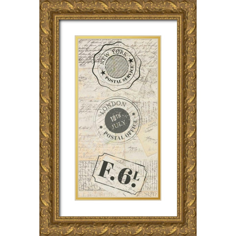 My Travels 1 Gold Ornate Wood Framed Art Print with Double Matting by Allen, Kimberly