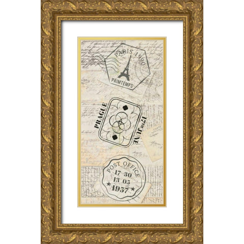 My Travels 2 Gold Ornate Wood Framed Art Print with Double Matting by Allen, Kimberly