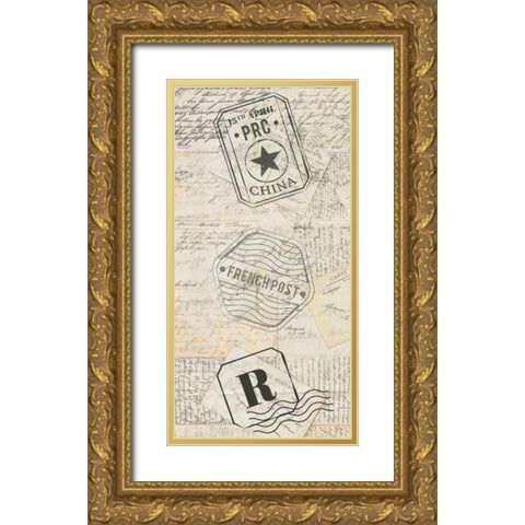 My Travels 3 Gold Ornate Wood Framed Art Print with Double Matting by Allen, Kimberly