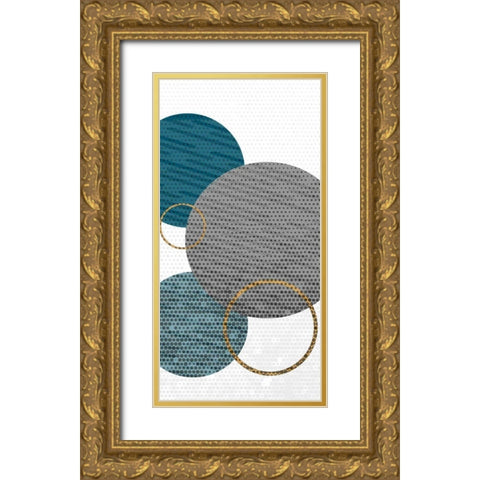 Circle Time B Gold Ornate Wood Framed Art Print with Double Matting by Allen, Kimberly