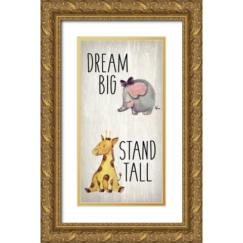 Dream Big A Gold Ornate Wood Framed Art Print with Double Matting by Kimberly, Allen