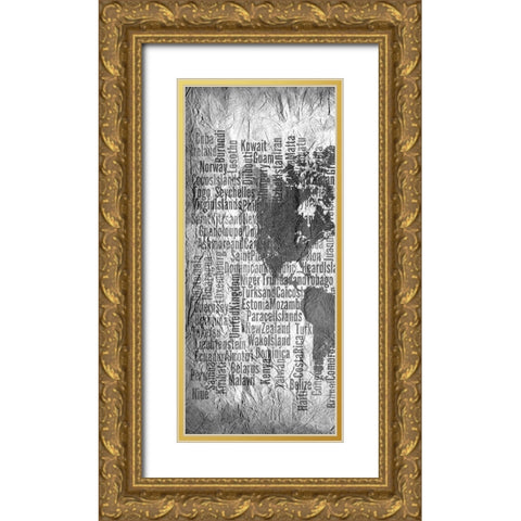 World Tryptich 1 Gold Ornate Wood Framed Art Print with Double Matting by Kimberly, Allen