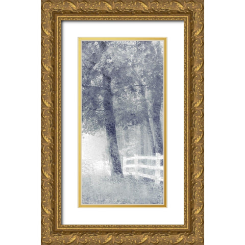 Fenceline Gold Ornate Wood Framed Art Print with Double Matting by Kimberly, Allen