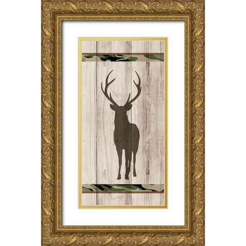 Wood Panel 1 Gold Ornate Wood Framed Art Print with Double Matting by Kimberly, Allen