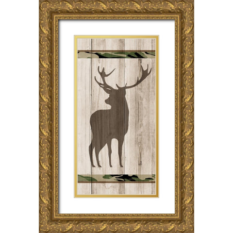 Wood Panel 3 Gold Ornate Wood Framed Art Print with Double Matting by Kimberly, Allen