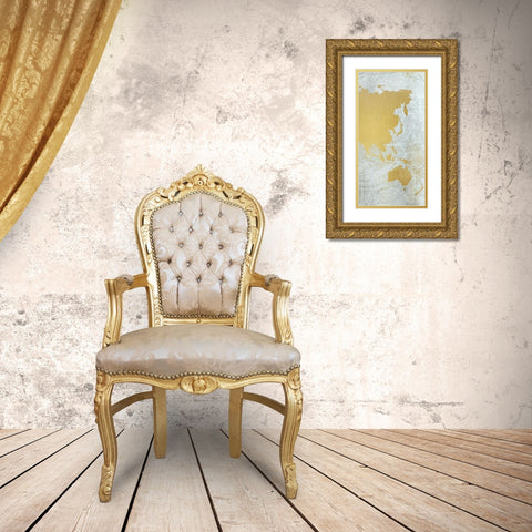 World C Gold Ornate Wood Framed Art Print with Double Matting by Kimberly, Allen