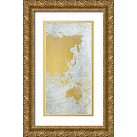 World C Gold Ornate Wood Framed Art Print with Double Matting by Kimberly, Allen