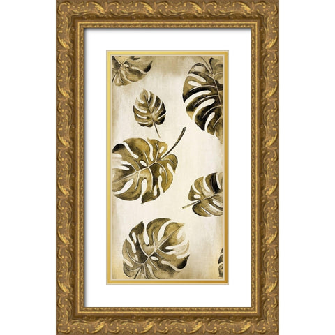 Palm Panel 2 Gold Ornate Wood Framed Art Print with Double Matting by Kimberly, Allen
