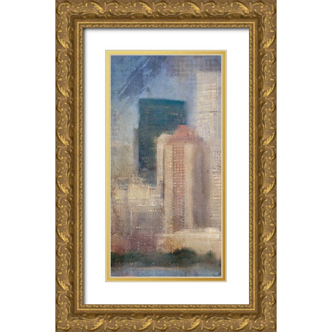 City Life A Gold Ornate Wood Framed Art Print with Double Matting by Kimberly, Allen