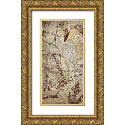Coastal Exploration Gold Ornate Wood Framed Art Print with Double Matting by Kimberly, Allen