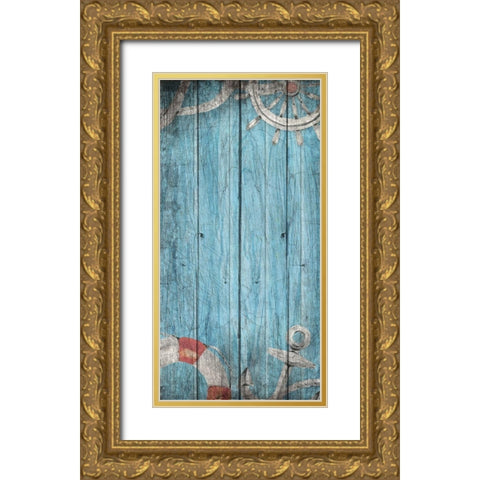 Anchored Gold Ornate Wood Framed Art Print with Double Matting by Kimberly, Allen