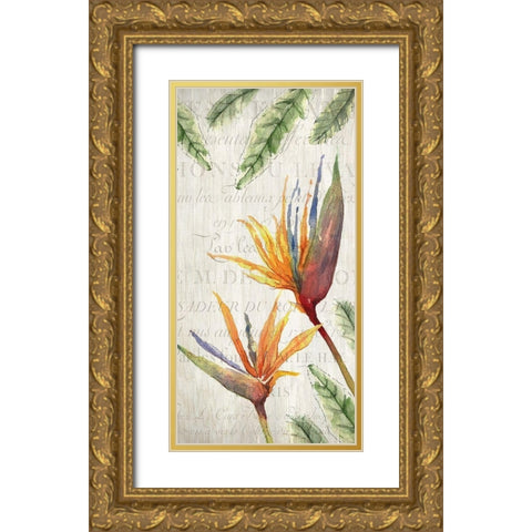 Tropical Blooms 2 Gold Ornate Wood Framed Art Print with Double Matting by Kimberly, Allen