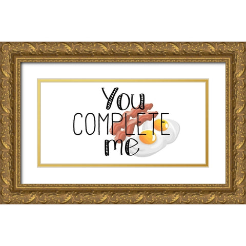 Good Morning 1 Gold Ornate Wood Framed Art Print with Double Matting by Kimberly, Allen