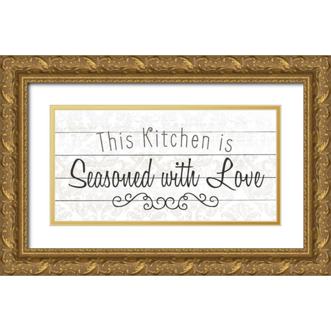 This Kitchen Gold Ornate Wood Framed Art Print with Double Matting by Kimberly, Allen