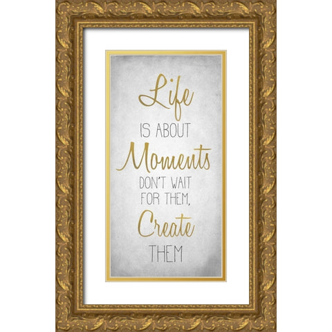 Life 7 Gold Ornate Wood Framed Art Print with Double Matting by Kimberly, Allen