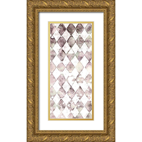 Faded Shapes 1 Gold Ornate Wood Framed Art Print with Double Matting by Kimberly, Allen