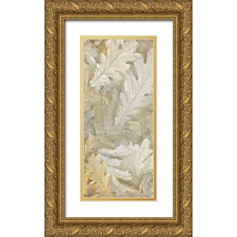 Natural Leaves 2 Gold Ornate Wood Framed Art Print with Double Matting by Kimberly, Allen