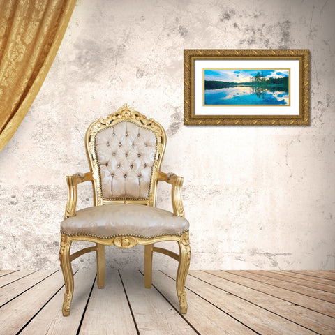 Mountain Lake Gold Ornate Wood Framed Art Print with Double Matting by Kimberly, Allen