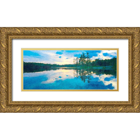 Mountain Lake Gold Ornate Wood Framed Art Print with Double Matting by Kimberly, Allen