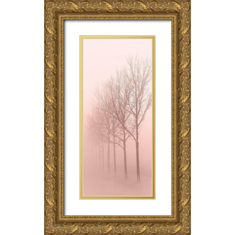 Pinkest Dawn 1 Gold Ornate Wood Framed Art Print with Double Matting by Kimberly, Allen
