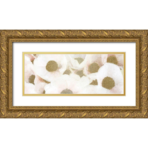 Anemones Gold Ornate Wood Framed Art Print with Double Matting by Kimberly, Allen