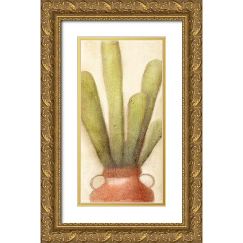 Potted Cactus 2 Gold Ornate Wood Framed Art Print with Double Matting by Kimberly, Allen