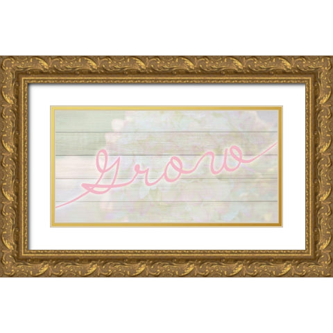 Grow Gold Ornate Wood Framed Art Print with Double Matting by Kimberly, Allen