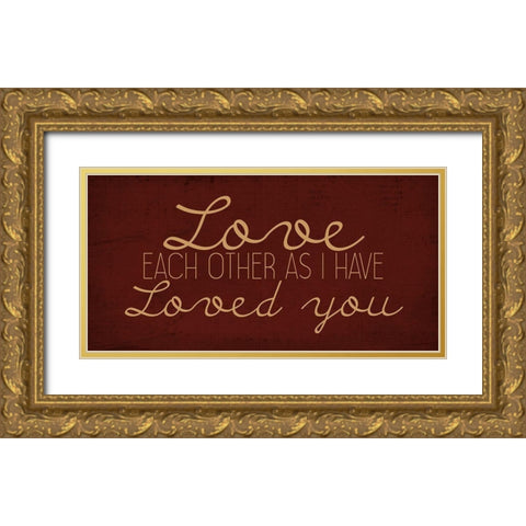Always Love 1 Gold Ornate Wood Framed Art Print with Double Matting by Kimberly, Allen