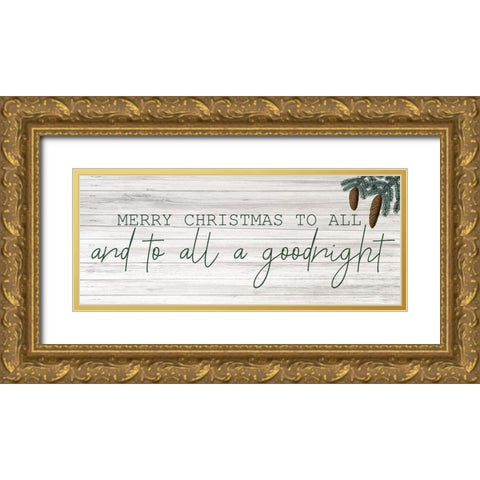 Farmhouse Christmas 5 Gold Ornate Wood Framed Art Print with Double Matting by Kimberly, Allen