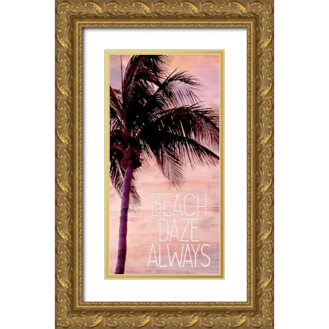 Beach Daze 1 Gold Ornate Wood Framed Art Print with Double Matting by Kimberly, Allen