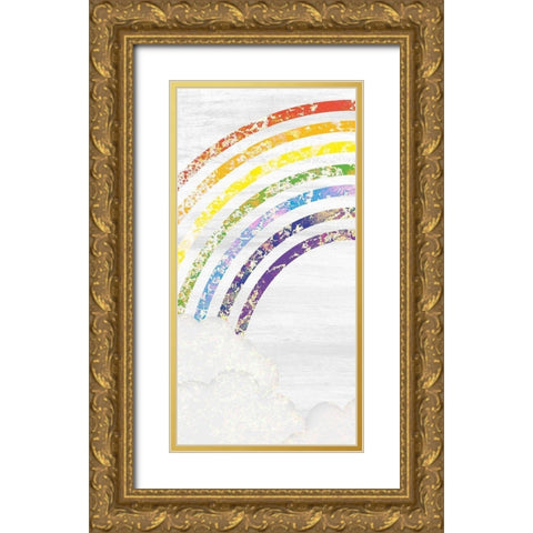 Over the Rainbow 1 Gold Ornate Wood Framed Art Print with Double Matting by Kimberly, Allen