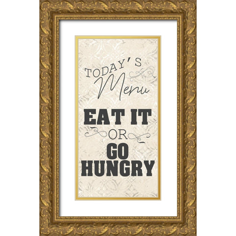 Todays Menu Gold Ornate Wood Framed Art Print with Double Matting by Kimberly, Allen