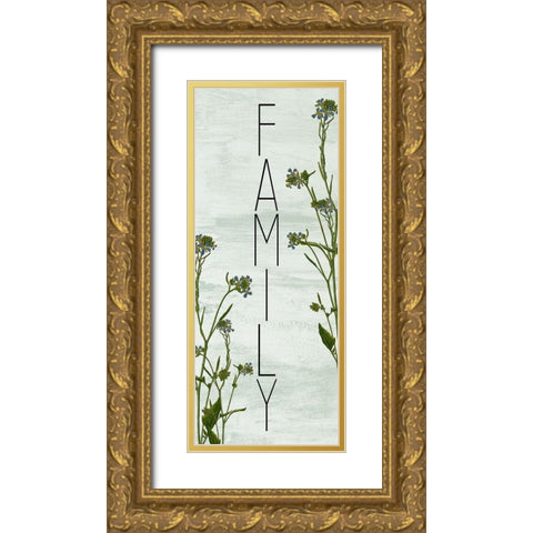 Home and Family 2 Gold Ornate Wood Framed Art Print with Double Matting by Kimberly, Allen