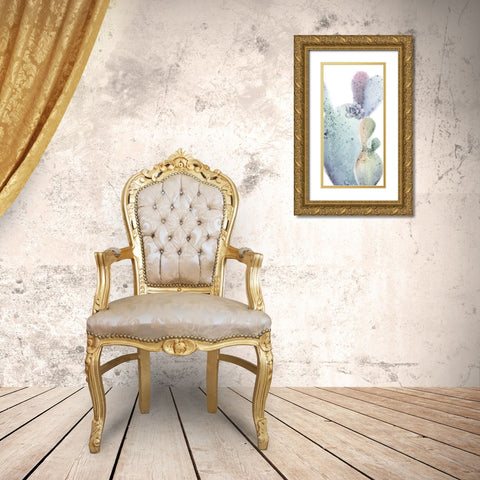 Succulent Speckled 1 Gold Ornate Wood Framed Art Print with Double Matting by Kimberly, Allen