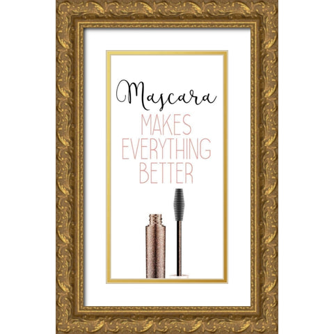 But First 3 Gold Ornate Wood Framed Art Print with Double Matting by Kimberly, Allen