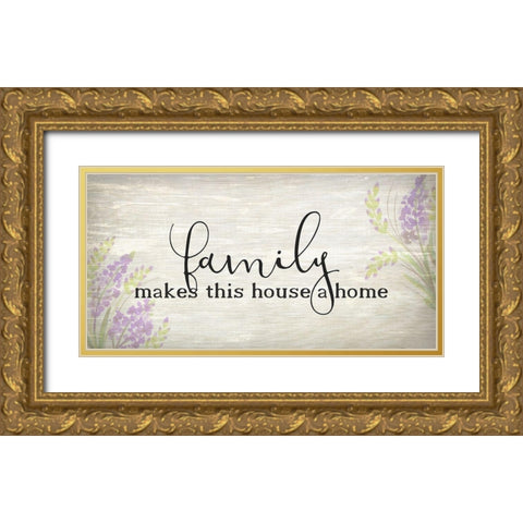 Family Makes Gold Ornate Wood Framed Art Print with Double Matting by Kimberly, Allen