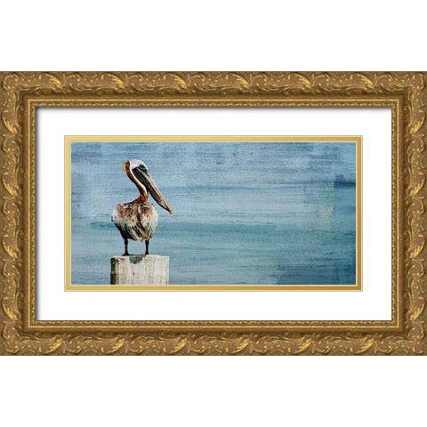 Watch Out Gold Ornate Wood Framed Art Print with Double Matting by Kimberly, Allen