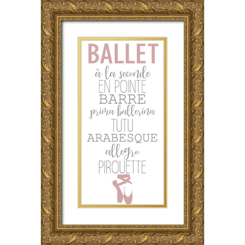 Ballet Subway Gold Ornate Wood Framed Art Print with Double Matting by Kimberly, Allen
