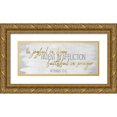 Be Joyful Gold Ornate Wood Framed Art Print with Double Matting by Kimberly, Allen