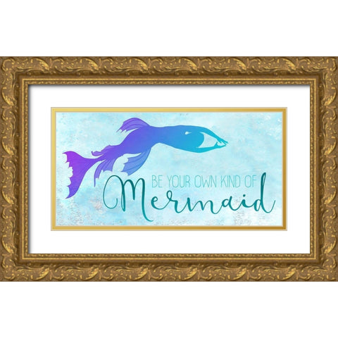 Mermaids 1 Gold Ornate Wood Framed Art Print with Double Matting by Kimberly, Allen