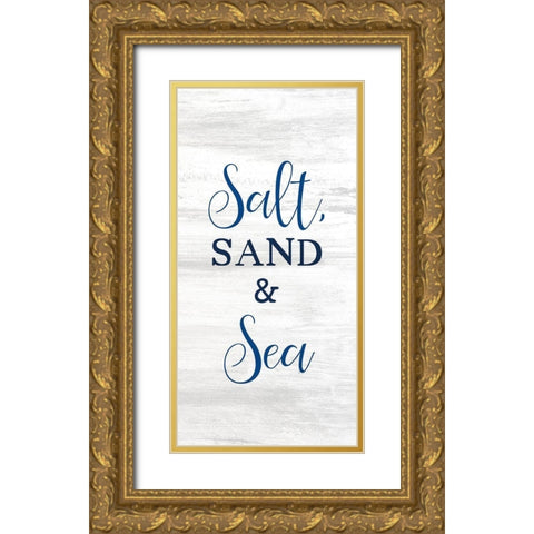 Salt and Sea 6 Gold Ornate Wood Framed Art Print with Double Matting by Kimberly, Allen