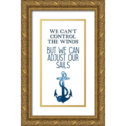 Our Sails 1 Gold Ornate Wood Framed Art Print with Double Matting by Kimberly, Allen