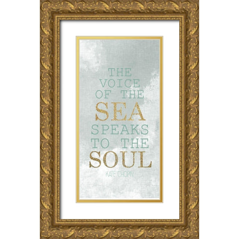 The Voice of the Sea 3 Gold Gold Ornate Wood Framed Art Print with Double Matting by Allen, Kimberly