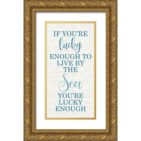 Lucky Enough 6 Gold Ornate Wood Framed Art Print with Double Matting by Kimberly, Allen