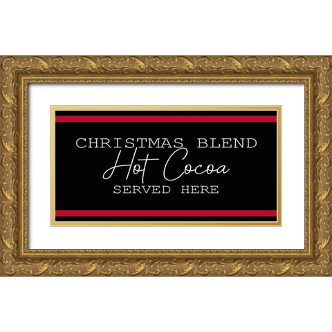 Christmas Cocoa 1 Gold Ornate Wood Framed Art Print with Double Matting by Kimberly, Allen
