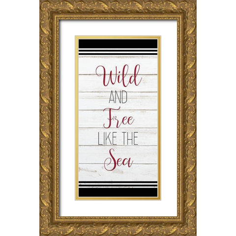 Anchor Compass 3 Gold Ornate Wood Framed Art Print with Double Matting by Kimberly, Allen